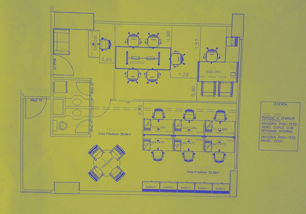 Locação de Sala de 72 m² no Edifício Boulevard Side